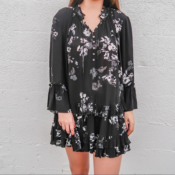 Free People Floral Mini Dress - Picture 1 of 6